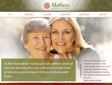 Tablet Screenshot of matthewsseniorliving.com